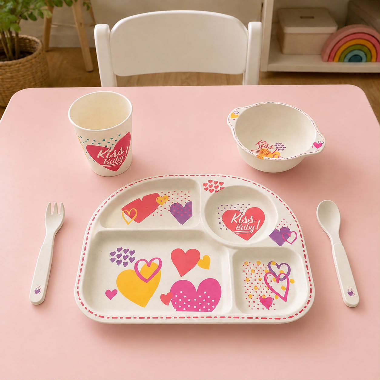 Hearts Bamboo Fiber Set