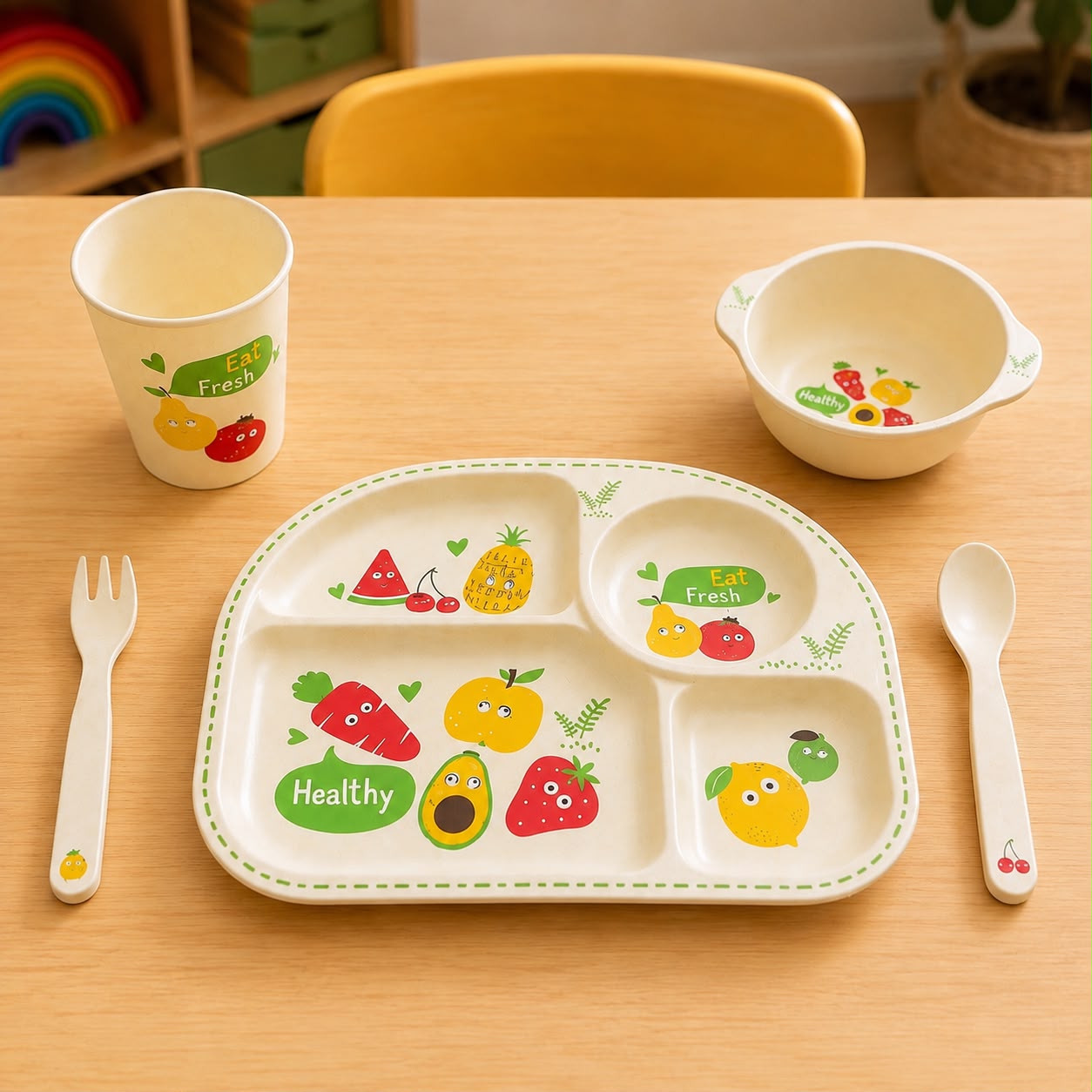 Green Veggies Bamboo Fiber Set (5pcs)