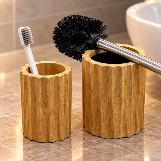 Bamboo Round Bathroom Set