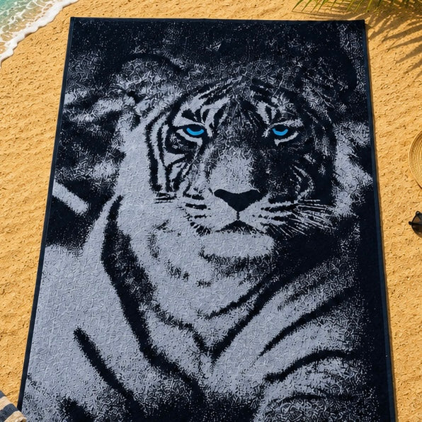 Tiger Cotton Beach Towel (85x160cm)