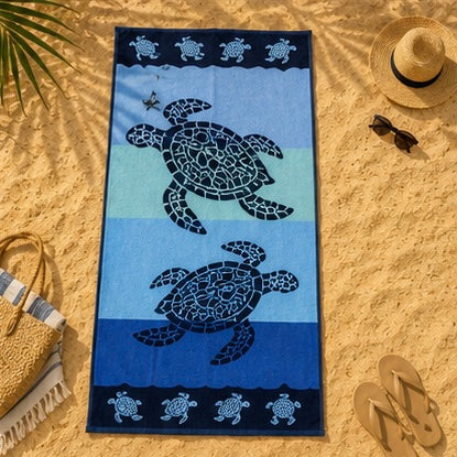 Turtles Cotton Beach Towel (85x160cm)