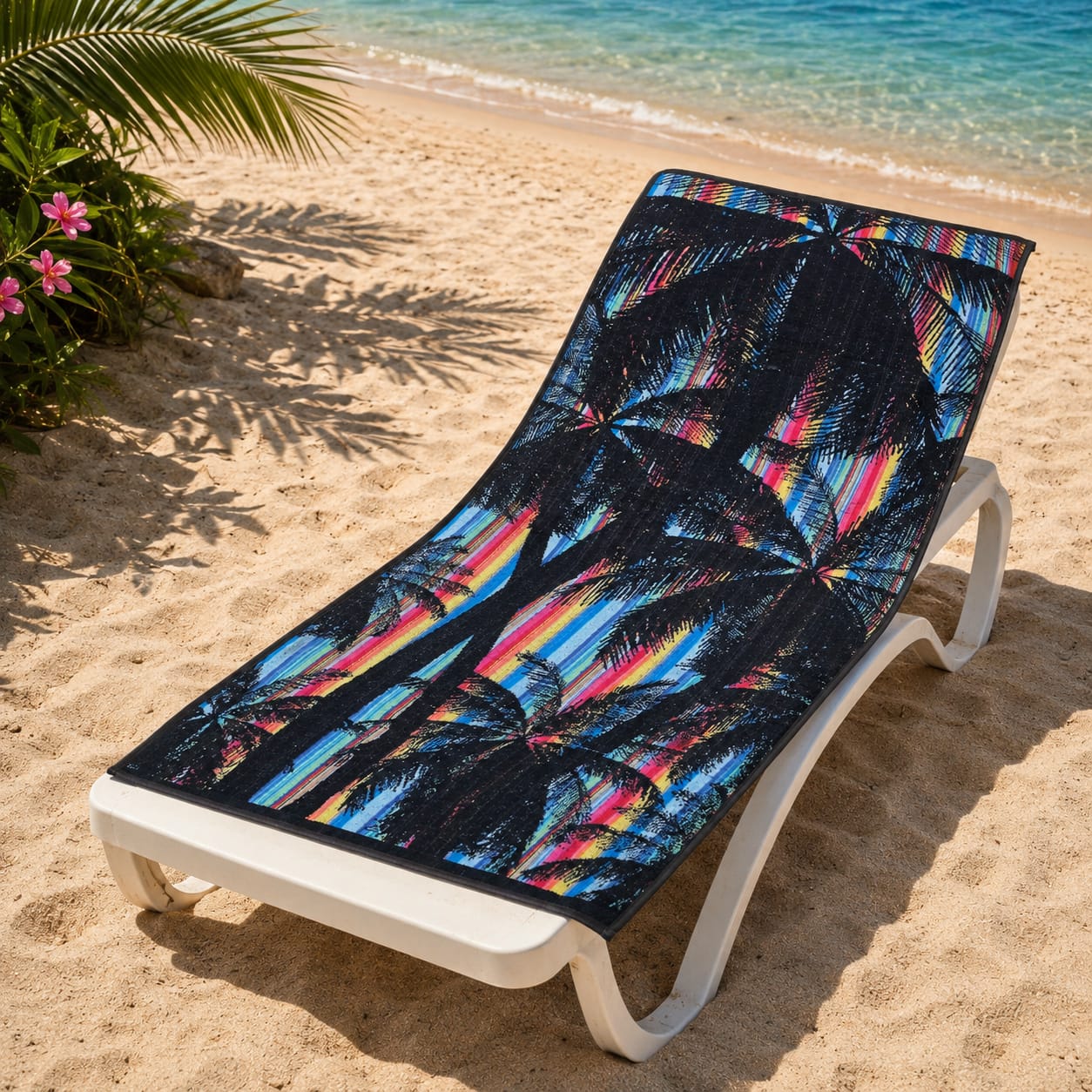 Palms Cotton Beach Towel (85x160cm)