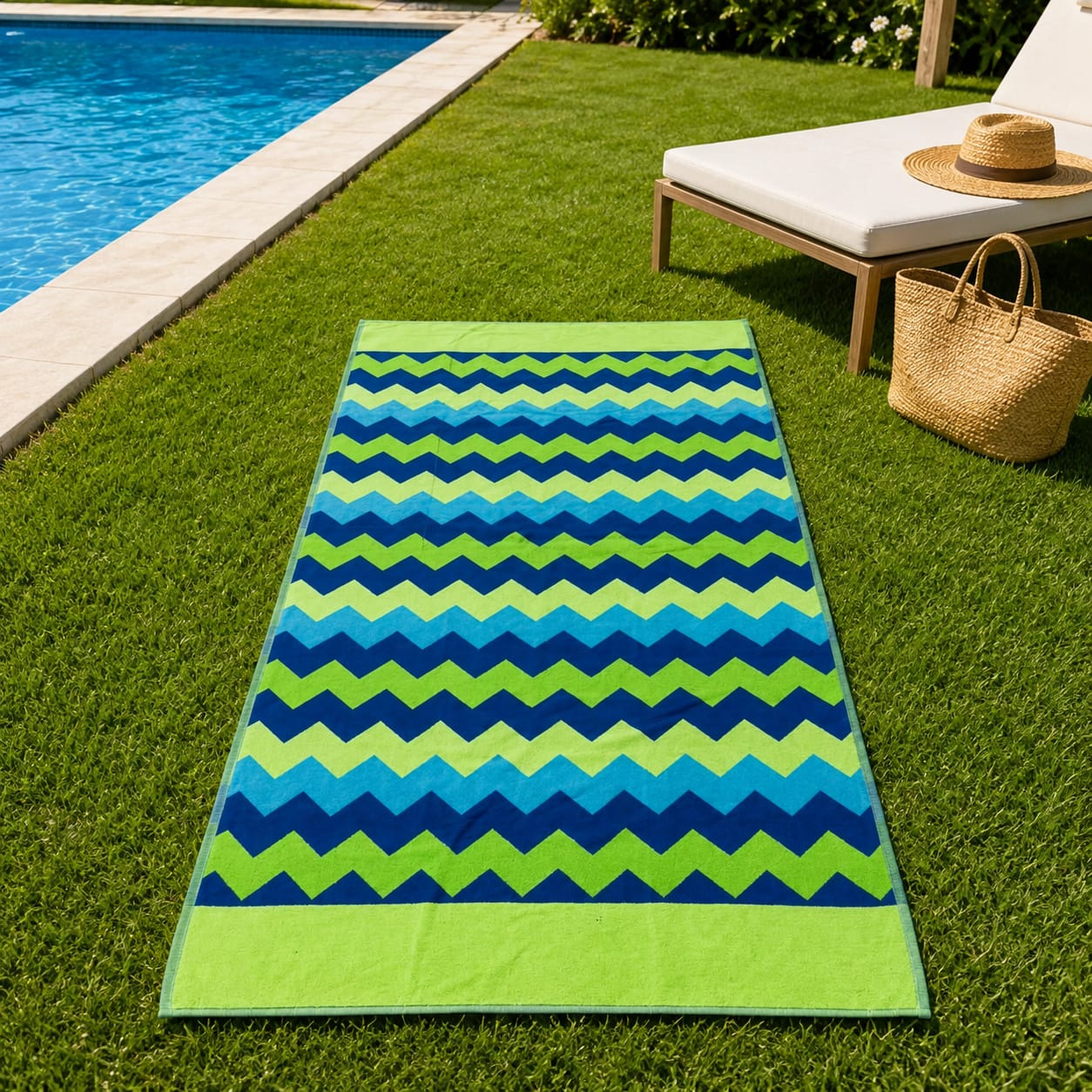 Zigzag Cotton Beach Towel (85x160cm)