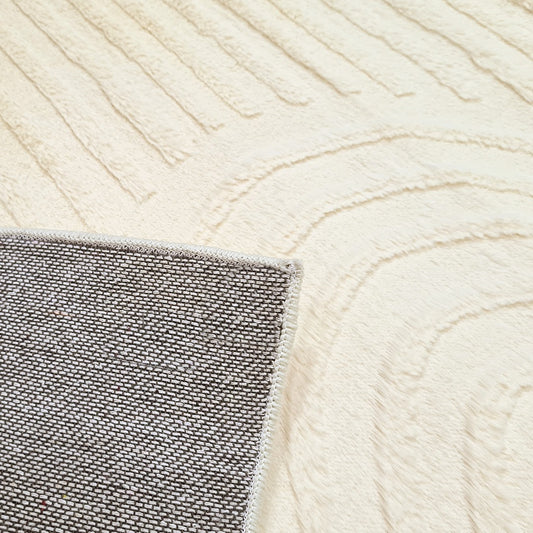 Beige Arches Fur Carpet (40x60cm)