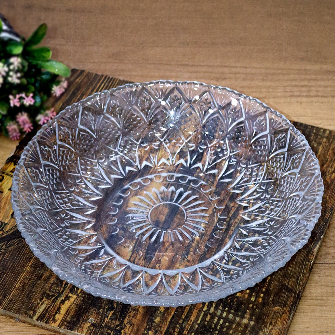 Big Glass Serving Plate