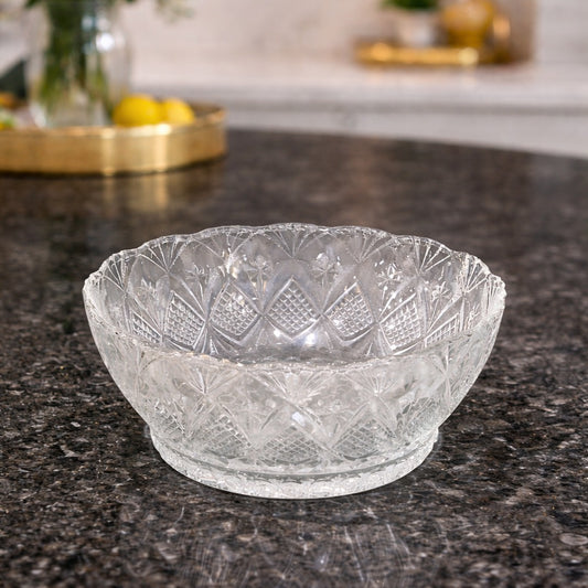 Diamonds Big Glass Bowl