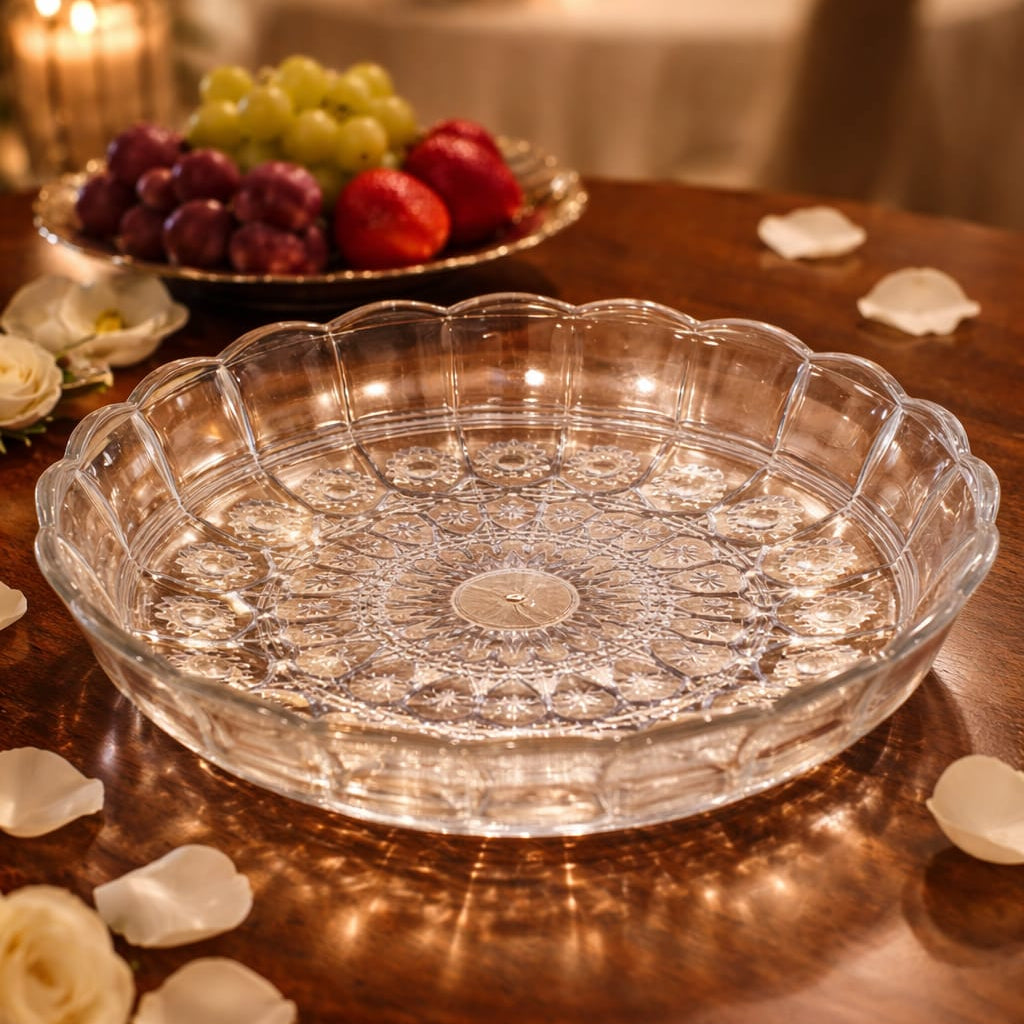 Big Glass Serving Plate