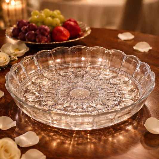 Big Glass Serving Plate