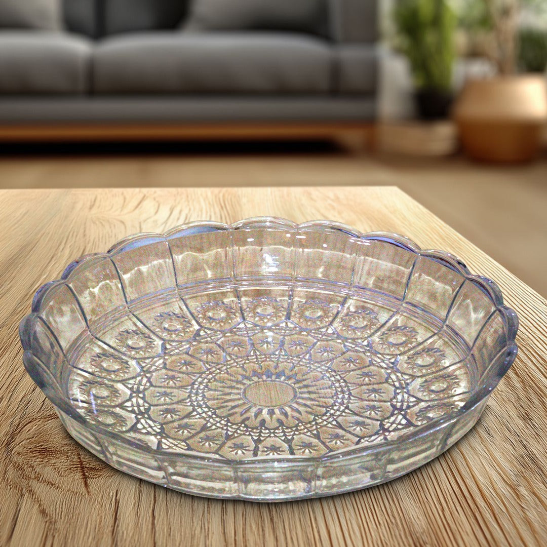 Big Glass Serving Plate