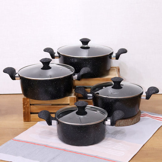 Black Pots Cookware Set (4 Pots)