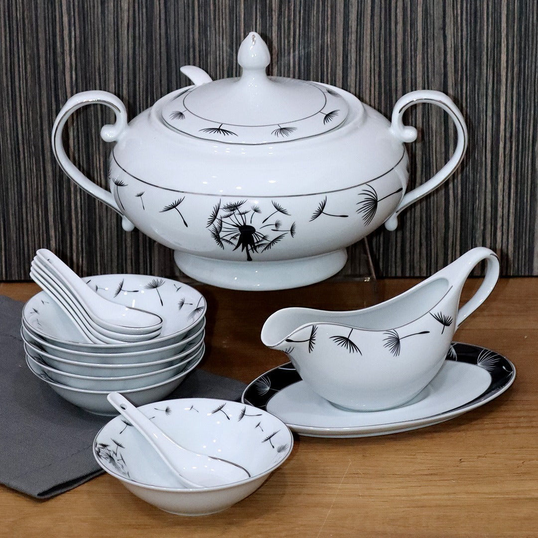 Black Dandelion Full Kitchenware Set (72pcs)