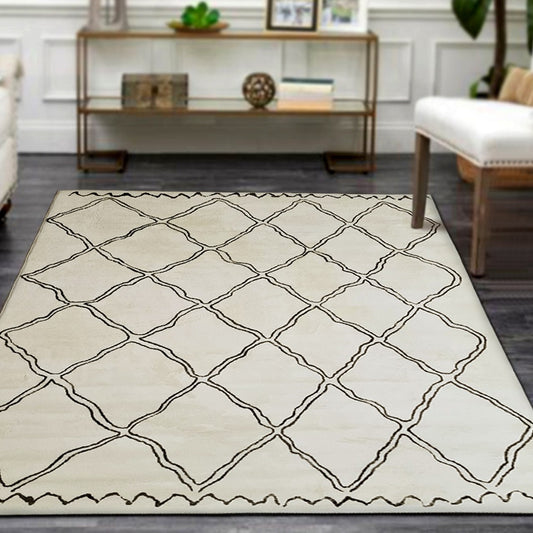 Black & Off-white Fur Carpet (Available in 2 sizes)