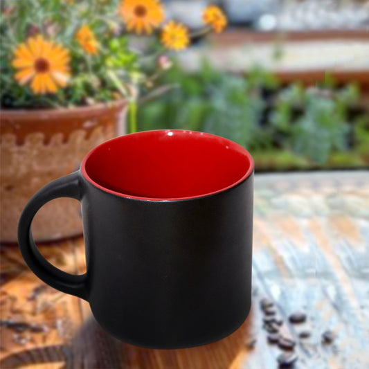 Black & Red Porcelain Mug