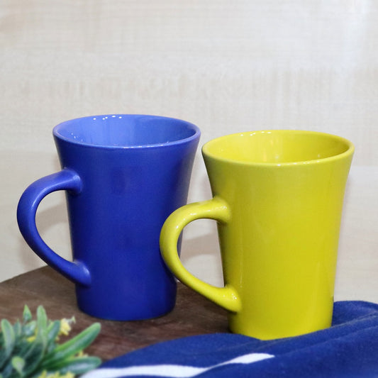 Blue & Yellow Porcelain Mugs