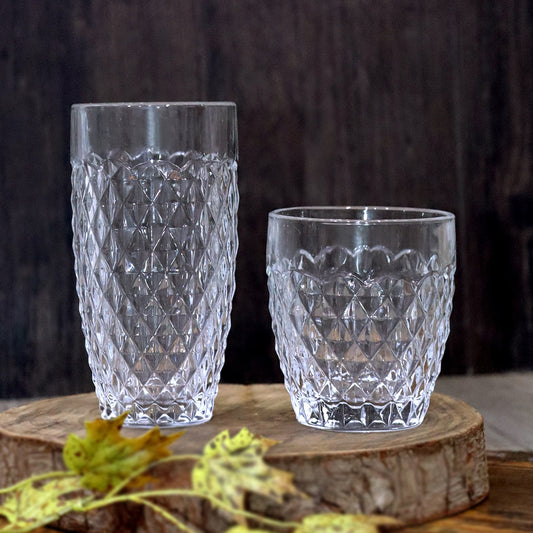 Bohemia Glass Diamond Cups Set (12pcs)