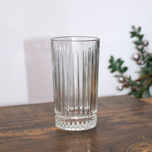 Bohemia Lines White Glass Tall Cups 310ml (6pcs)