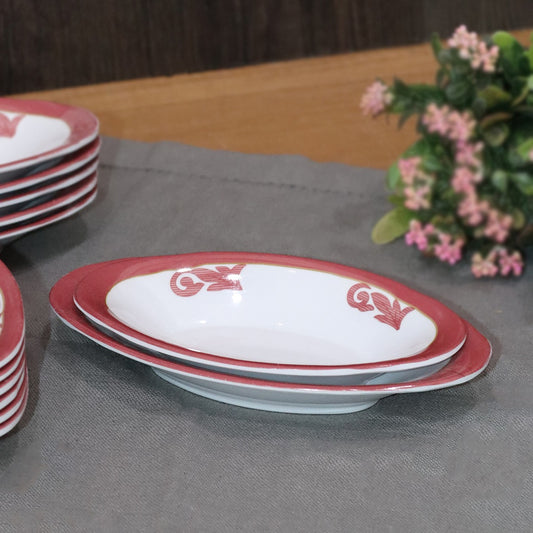 Bordeaux Melamine Deep Oval Plates