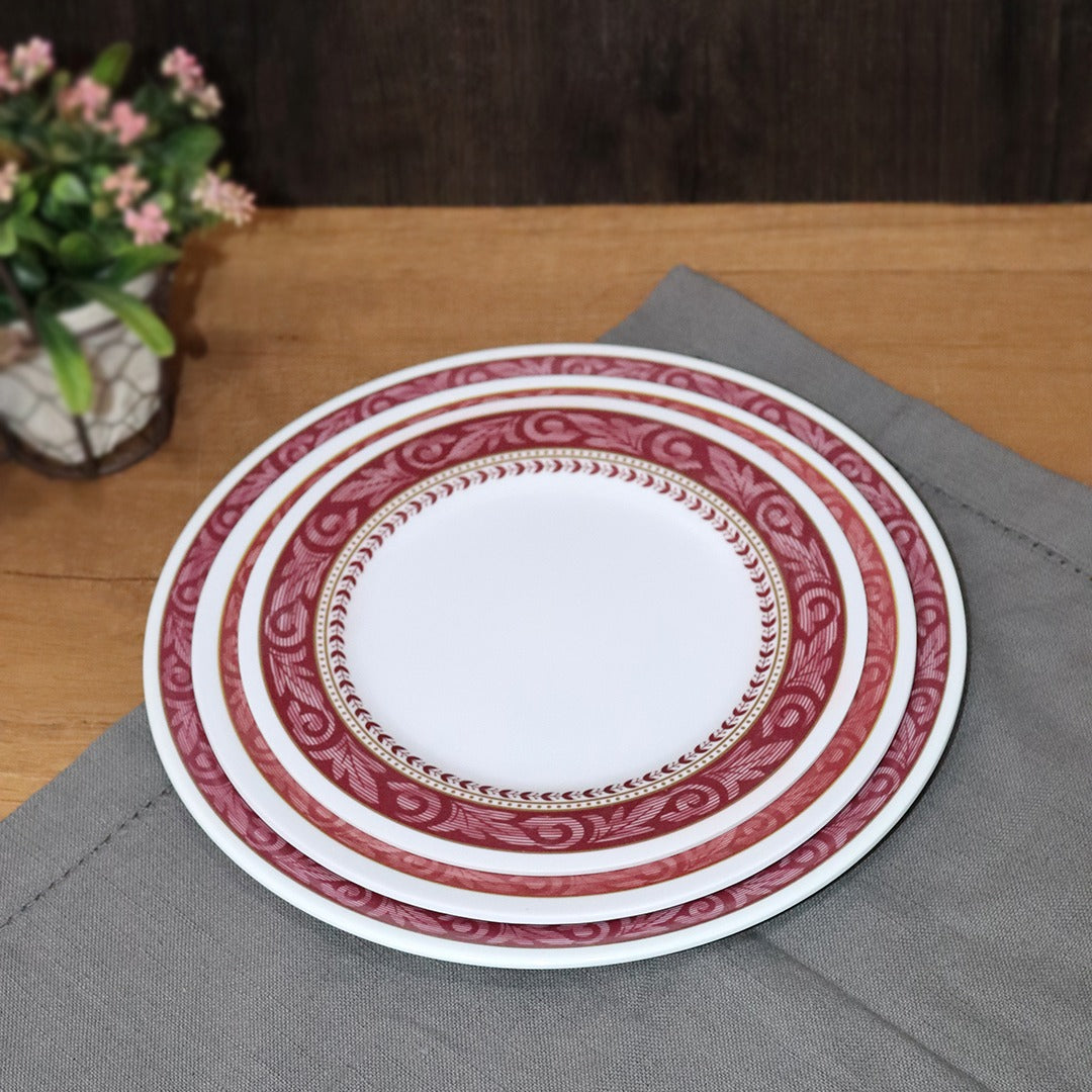 Bordeaux Melamine Round Plates