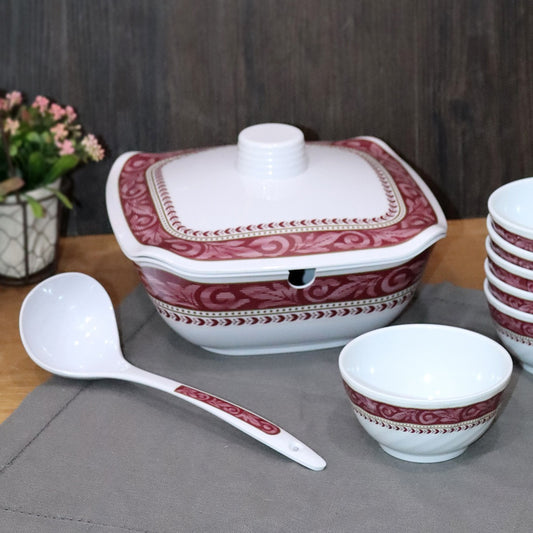 Bordeaux Melamine Pot & Bowls Set