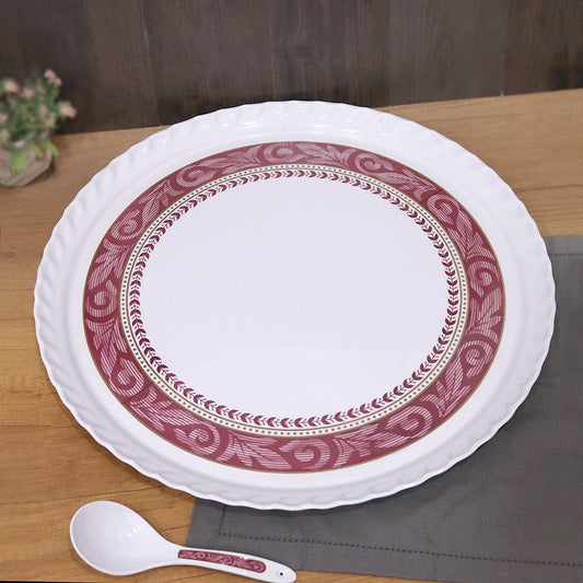 Bordeaux Melamine Large Round Tray