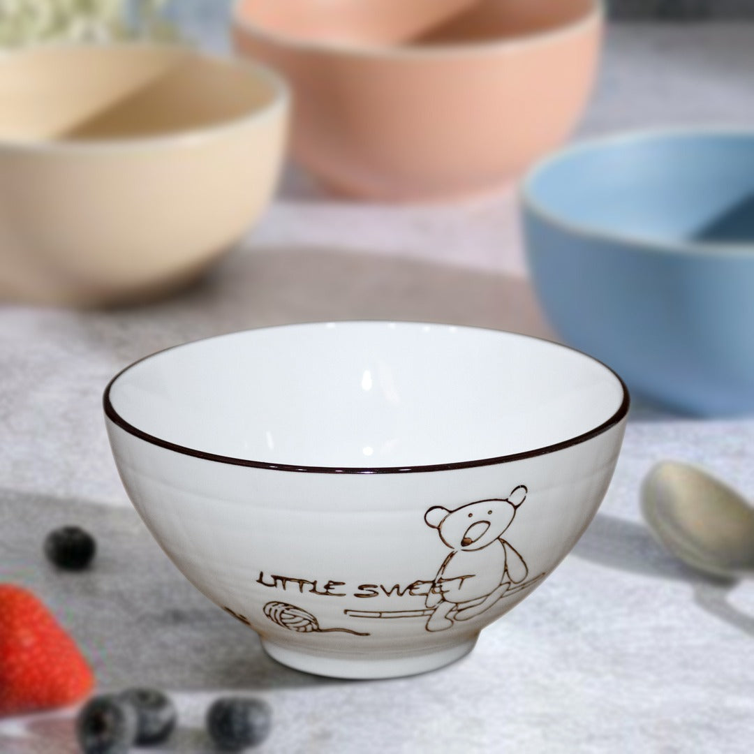 Brown Bear Porcelain Bowl