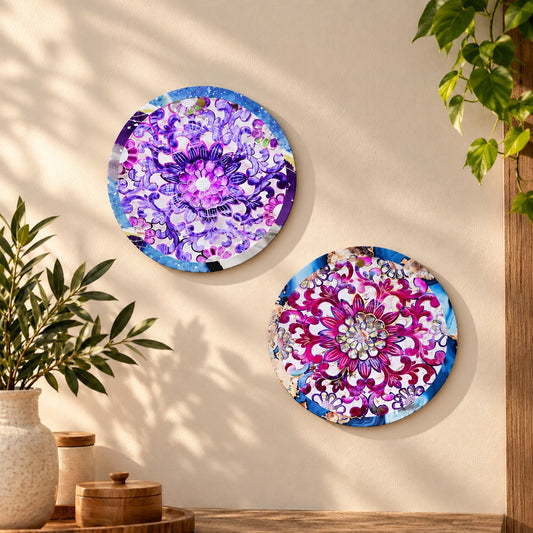 Ceramic Colorful Flower Coasters & Wall Decor