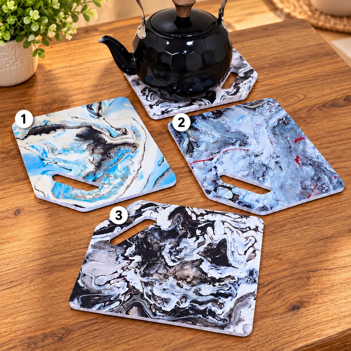 Ceramic Abstract Coasters