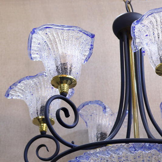 Blue Flowers Chandelier