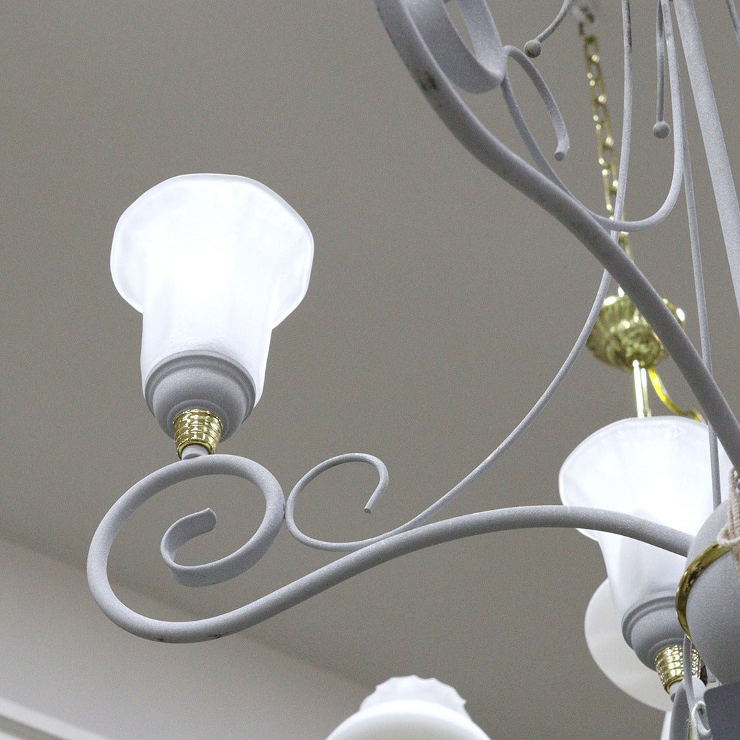 Grey & White Chandelier