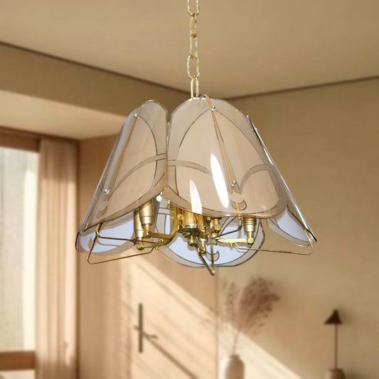 Beige & Gold Chandelier