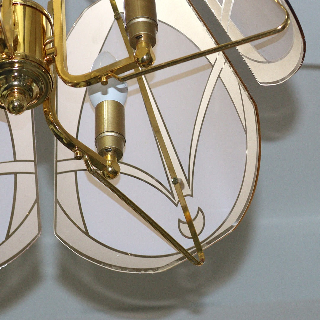 Beige & Gold Chandelier