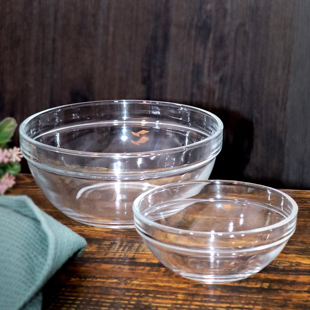 Classic Round Glass Bowls Set