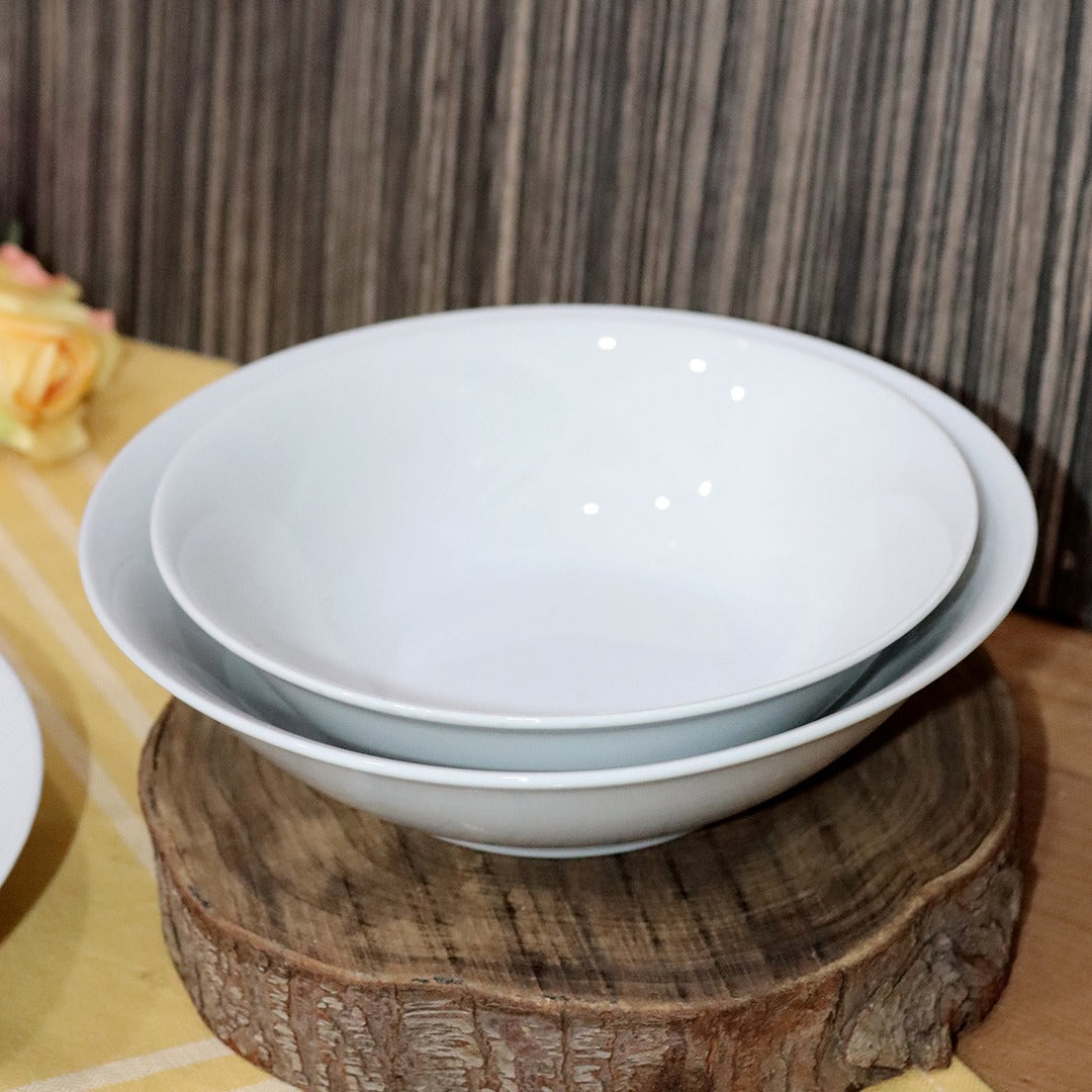 Classic White Big Porcelain Bowls