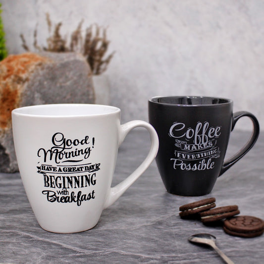 Black Coffee Porcelain Mug