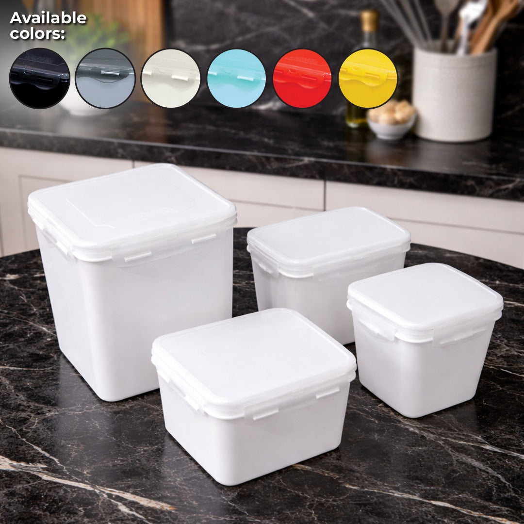Plastic Microwave-Safe Containers Set (4pcs)