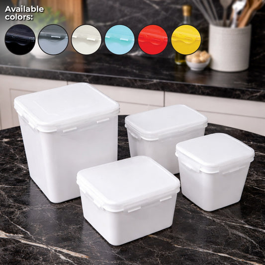Plastic Microwave-Safe Containers Set (4pcs)