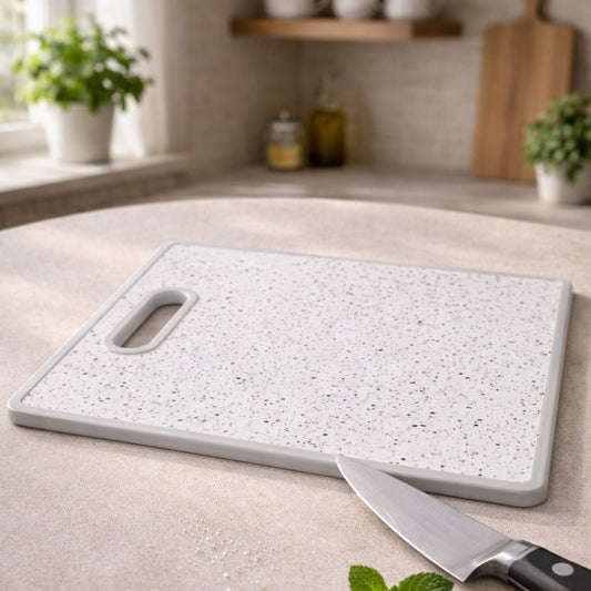 White Dots Big Plastic Cutting Board