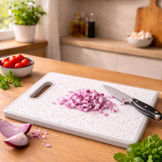 White Dots Plastic Cutting Board