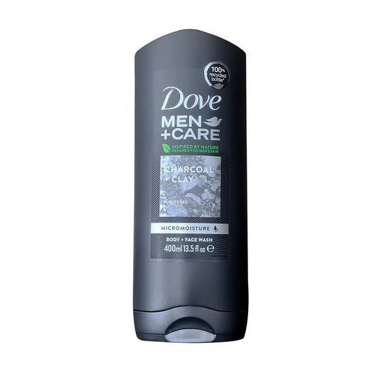 Dove Men Charcoal + Clay Face & Body Wash 400ml