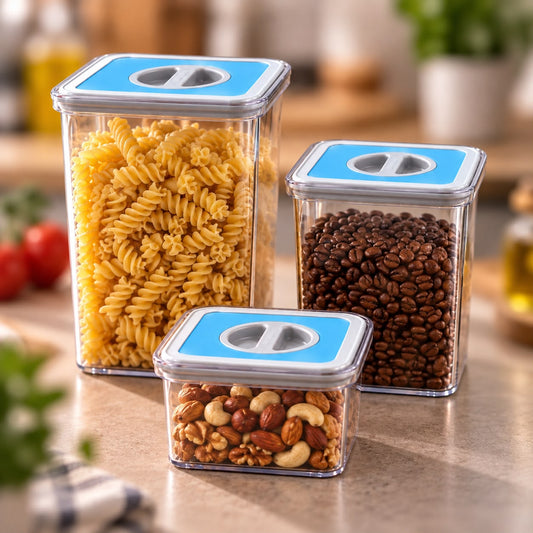 Twist-lock Airtight Blue Plastic Containers