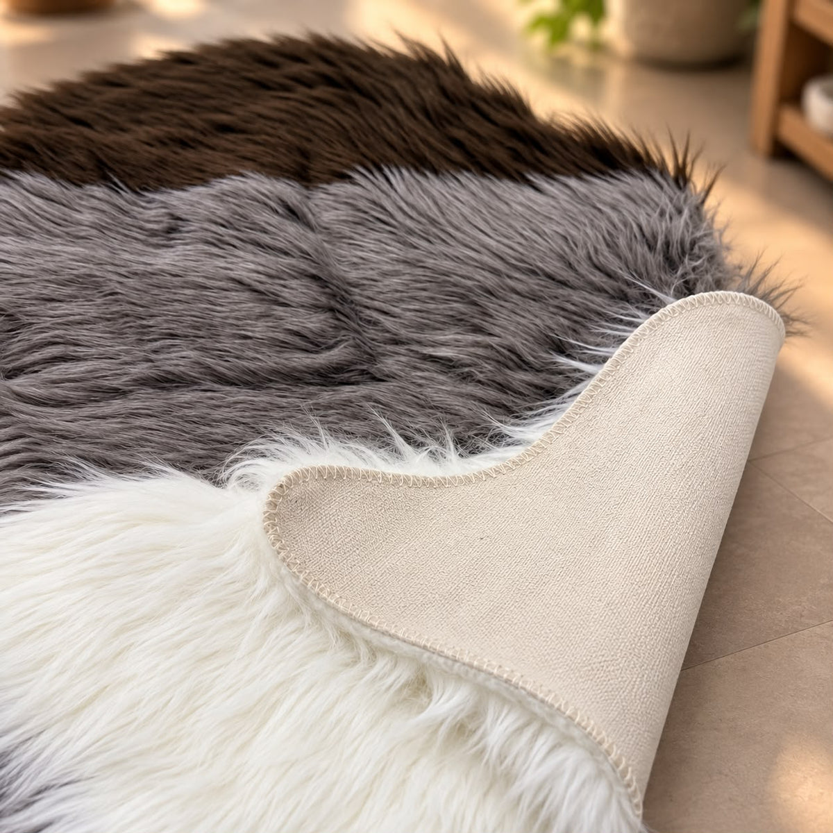 Faux Fur Multicolor Rug (Available in 3 colors)