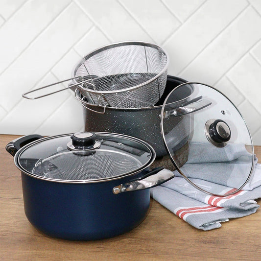 Fryer Pot with Strainer Basket