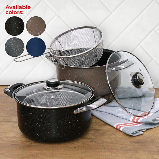 Fryer Pot with Strainer Basket