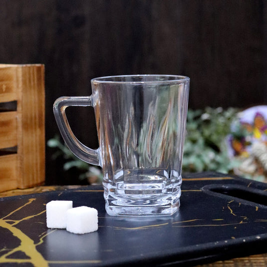 Glass Cups with Handle 225ml (6 Cups)