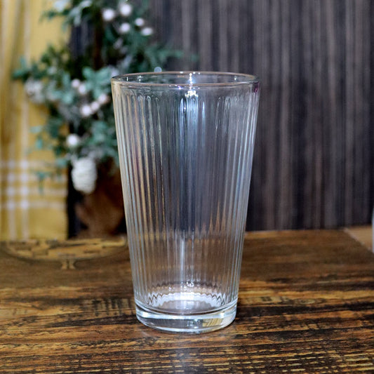 Lines Big Glass Cups 400ml (3 Cups)