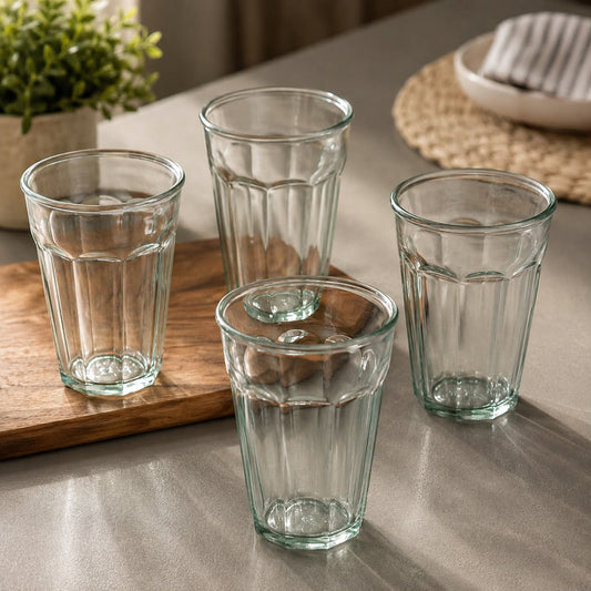 Big Glass Cups 500ml (4 Cups)