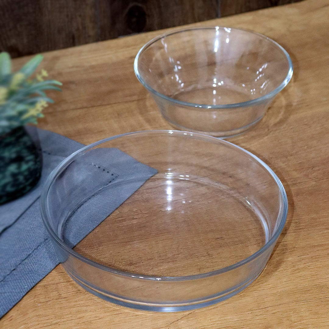 Glass Dish & Bowls Set