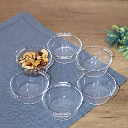 Glass Bowls with Handles Set (6pcs)