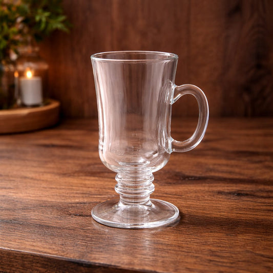 Glass Cups with Handle 230ml (6 Cups)