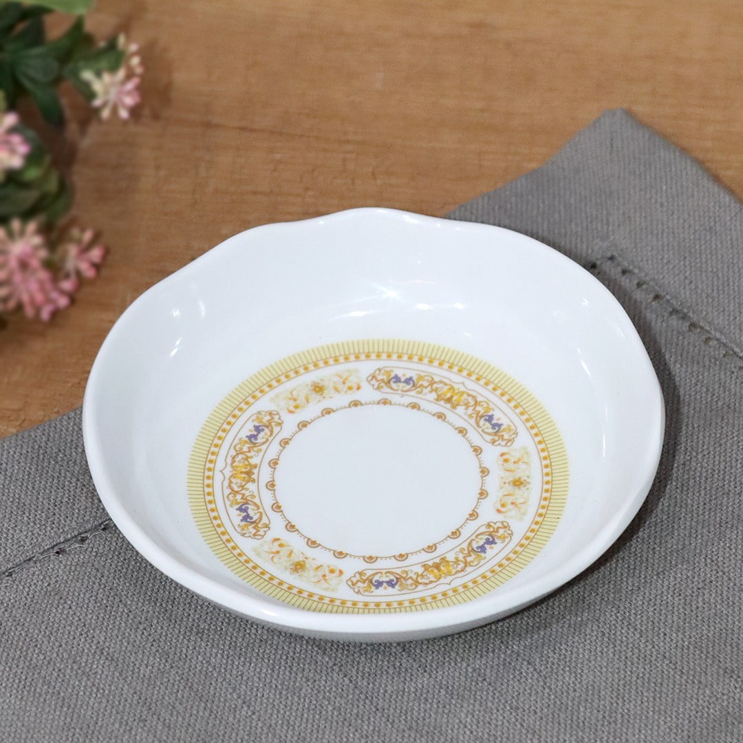 Gold Melamine Round Small Plate
